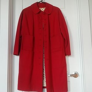 Vintage 1940's-50s Red pea coat